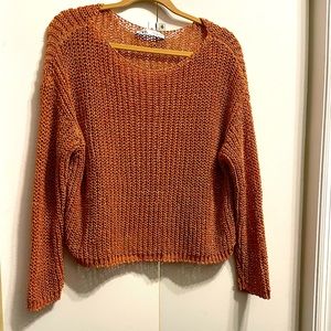 Orange knit Zara sweater